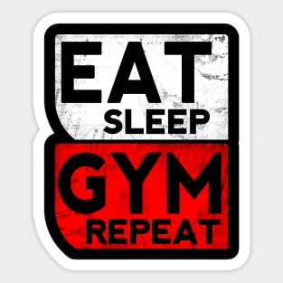 Eat Sleep Gym Repeat Sticker